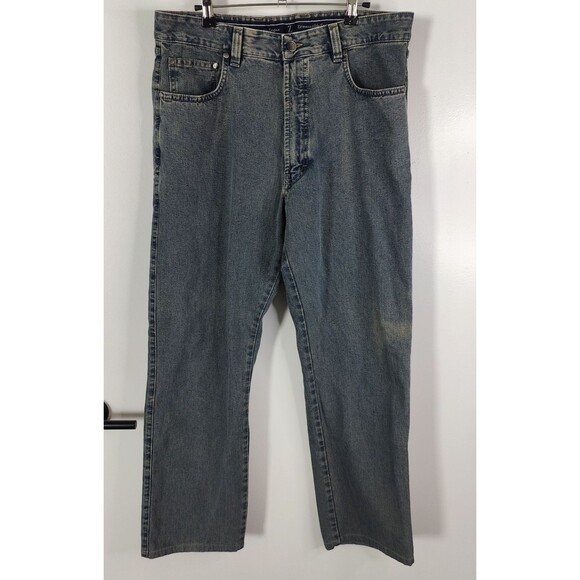 Ermenegildo Zegna Jeans Mens 34x29 Whiskered Straight Corpcore Normcore Italy - Picture 1 of 8